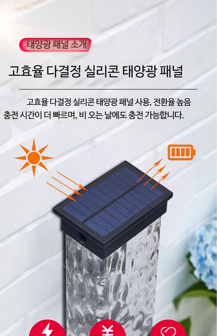 벽램프 센서벽등 분위기 전환 야외 태양열 led 벽 램프 실내 유도 장식 방습등 바이빔 부착형 현관 무드등