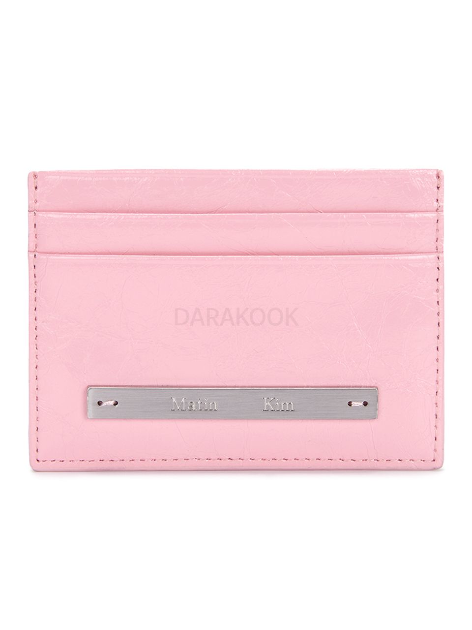 GLOSSY CARD WALLET IN PINK